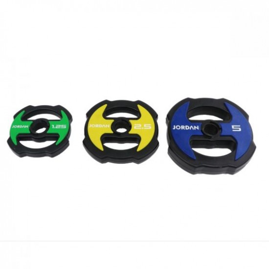 Jordan Ignite V2 Urethane Studio Barbell Plates Colour Coded (1.25kg - 10kg)